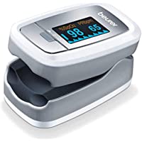 Beurer PO 30 - Pulsioxímetro de dedo para la medición de la saturación de oxigeno en la sangre y el pulso- 61 x 36 x 32…